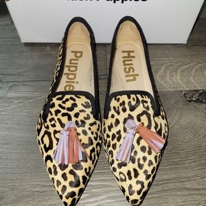 Hush Puppies Sadie Tassel Leopard Print Flats